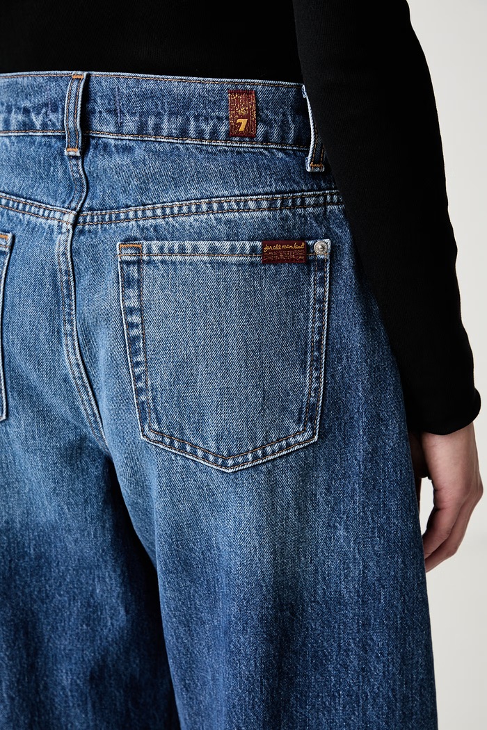 7 FOR ALL MANKIND jeansy relaxed fit damskie niebieski 7UF70E52