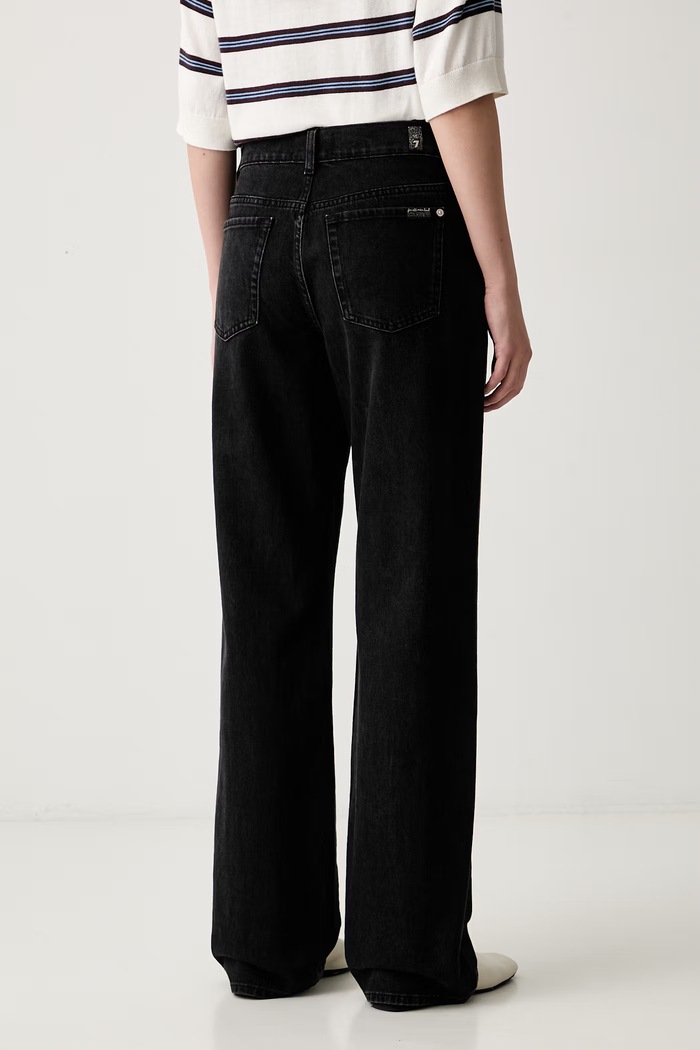 Odzież 7 FOR ALL MANKIND jeansy straight damskie 7UE60C31 czarny