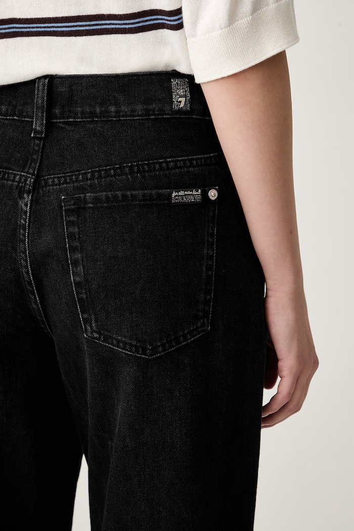 7 FOR ALL MANKIND jeansy straight damskie czarny 7UE60C31
