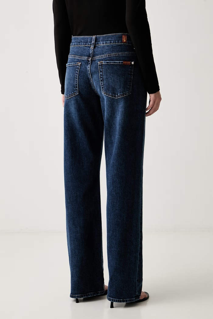 Odzież 7 FOR ALL MANKIND jeansy straight damskie 7UE60B86 granatowy