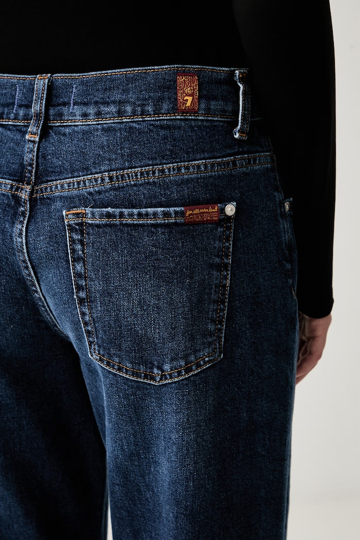 7 FOR ALL MANKIND jeansy straight damskie granatowy 7UE60B86
