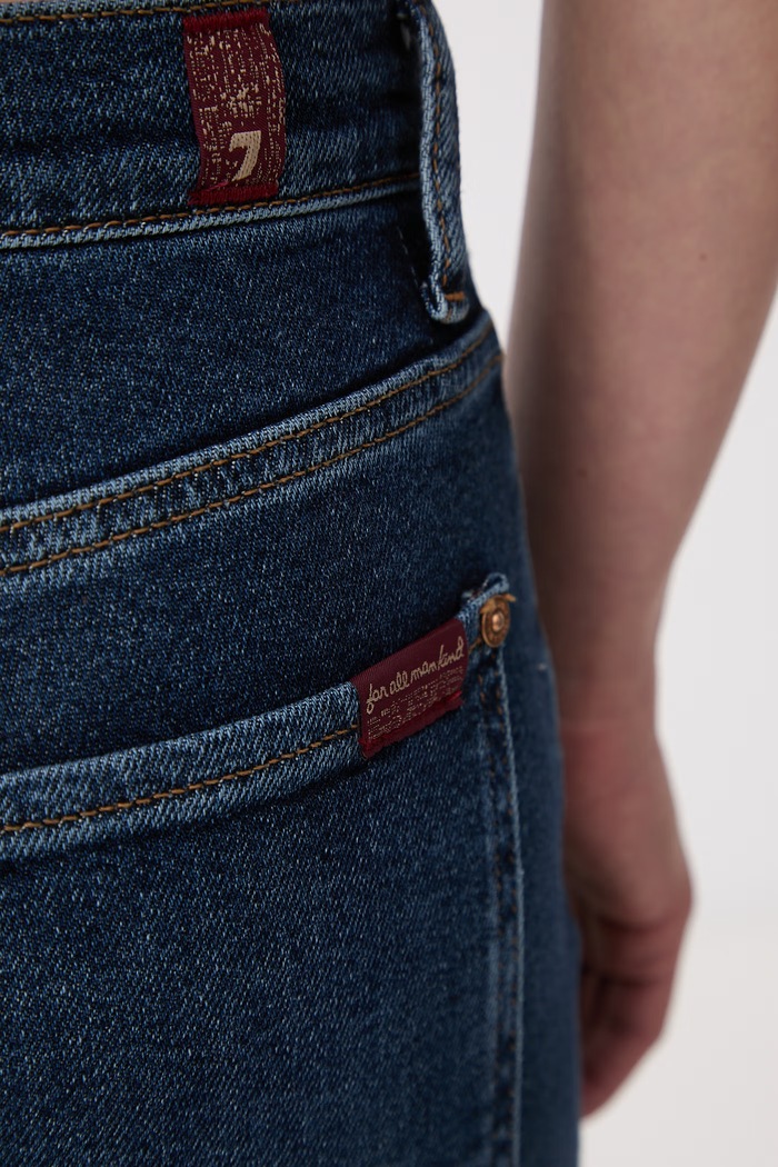 7 FOR ALL MANKIND jeansy bootcut damskie granatowy 7U040A91