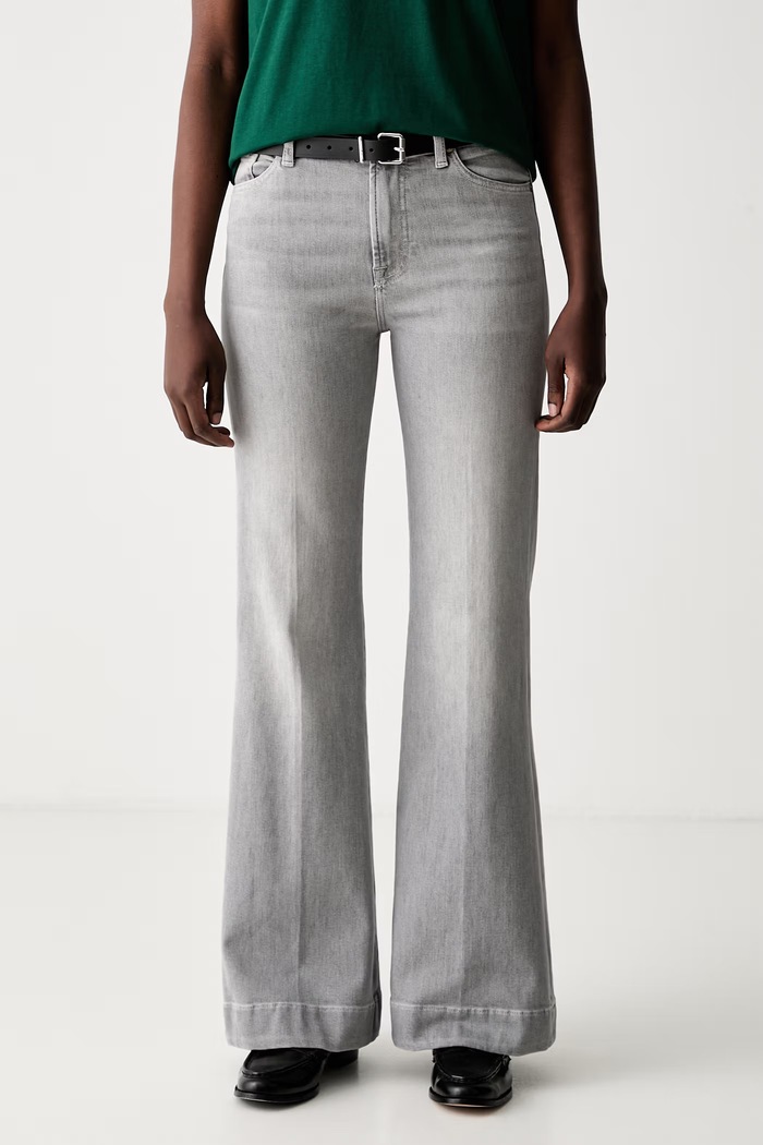 7 FOR ALL MANKIND jeansy flare damskie szary 7U330C66