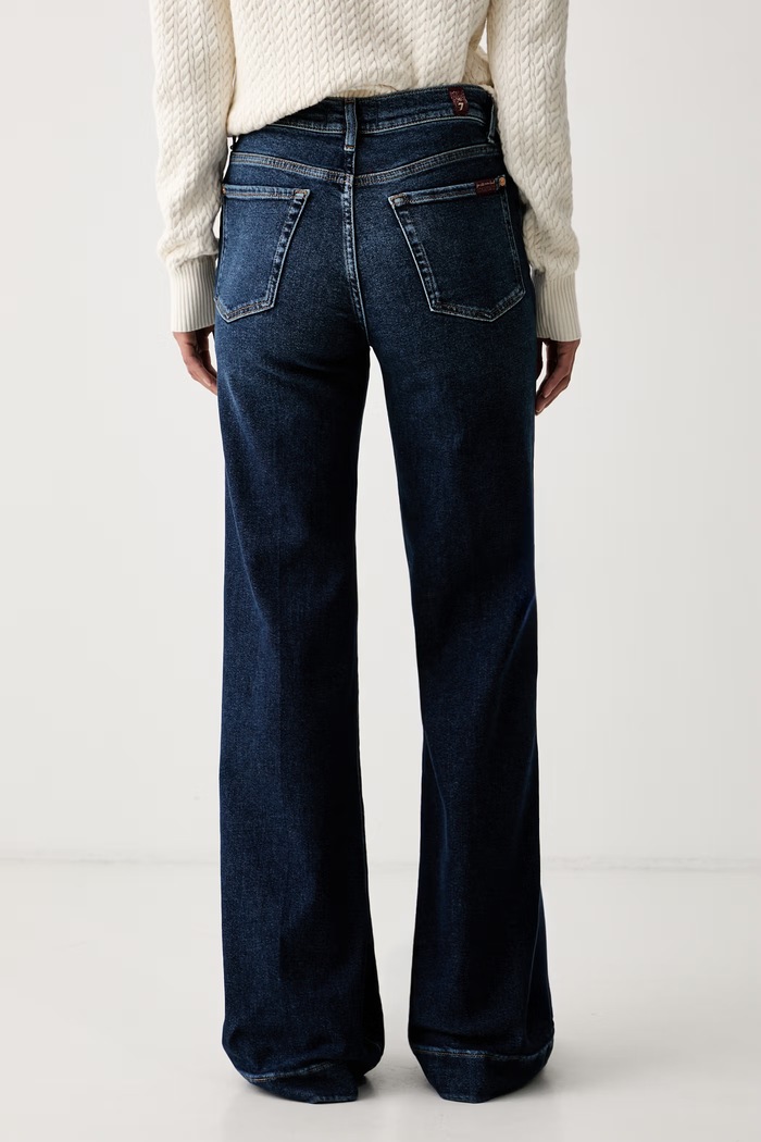 Odzież 7 FOR ALL MANKIND jeansy flare damskie 7U330A91 granatowy