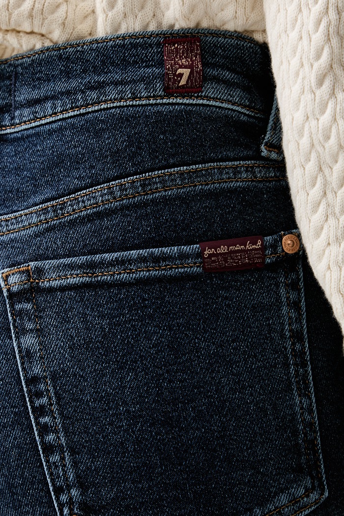 7 FOR ALL MANKIND jeansy flare damskie granatowy 7U330A91