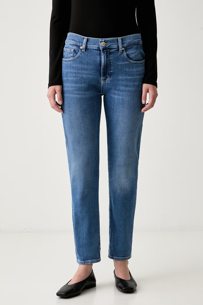 7 FOR ALL MANKIND jeansy skinny damskie niebieski 7UC30G98