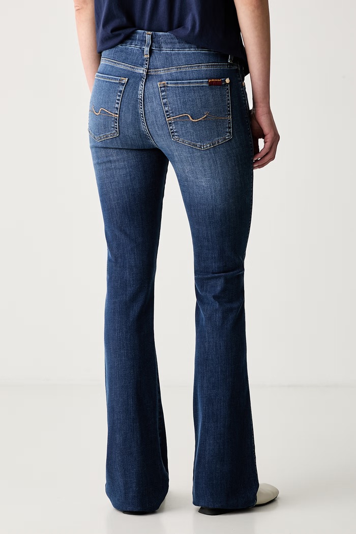 Odzież 7 FOR ALL MANKIND jeansy bootcut damskie 7U302C44 granatowy