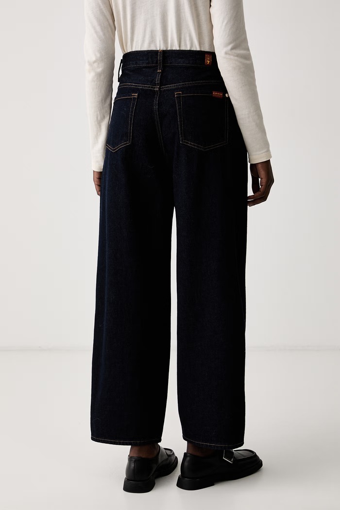 Odzież 7 FOR ALL MANKIND jeansy straight damskie 7UF70E35 granatowy