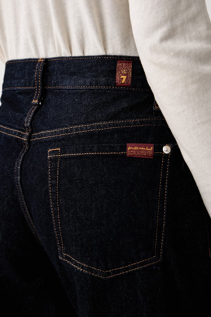 7 FOR ALL MANKIND jeansy straight damskie granatowy 7UF70E35