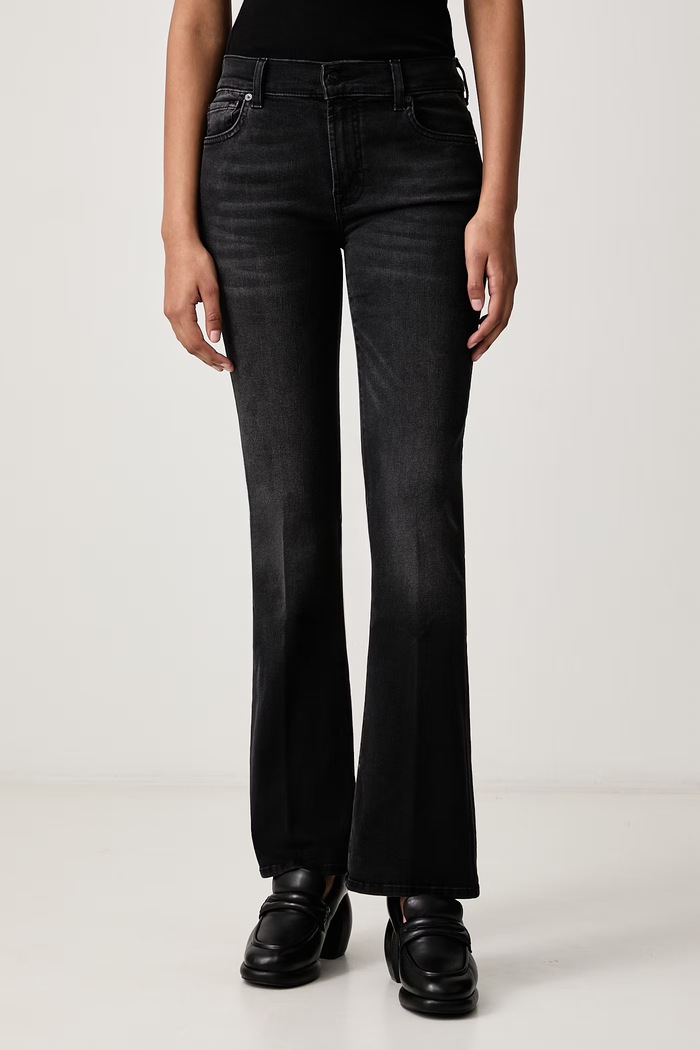 7 FOR ALL MANKIND Jeansy flare damskie czarny 7U040B68