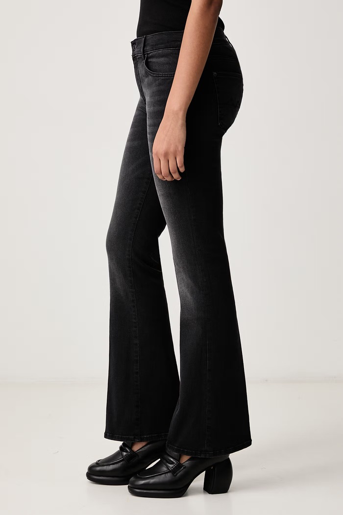 Jeansy flare damskie 7 FOR ALL MANKIND 7U040B68 czarny