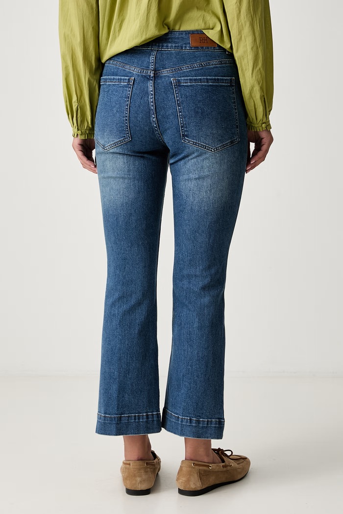 Odzież Pedro del Hierro jeansy flare damskie 8344437 niebieski