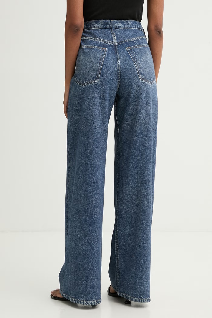 Ρούχα rag & bone παντελόνι γυναικείο βαμβακερό RC8325H7MTE μπλε