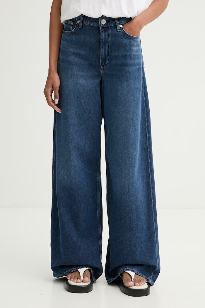 rag & bone kavbojke s širokimi hlačnicami ženske Sofie modra RJ2726P1FEM