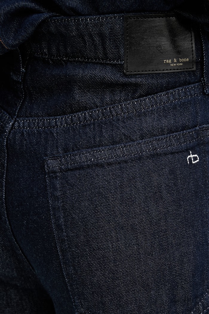 Rag & Bone blugi wide leg pentru femei Logan bleumarin RJ2526S1FDR