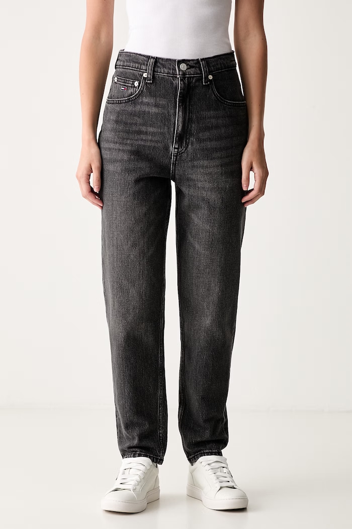 Tommy Jeans jeansy tapered damskie szary DW0DW21812
