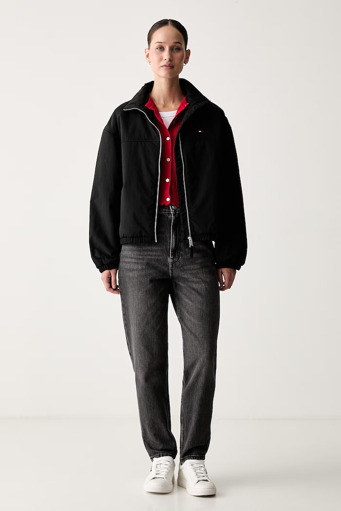 Tommy Jeans jeansy tapered damskie DW0DW21812 szary AW26