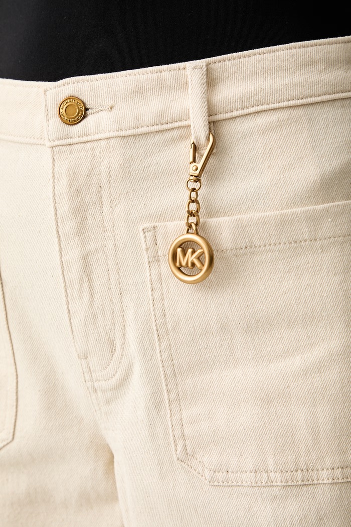 MICHAEL Michael Kors jeansy flare damskie beżowy MT690ACLSA