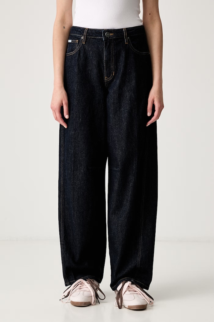 Guess Jeans джинси barrel жіночі темно-синій W6YA2X.D1187