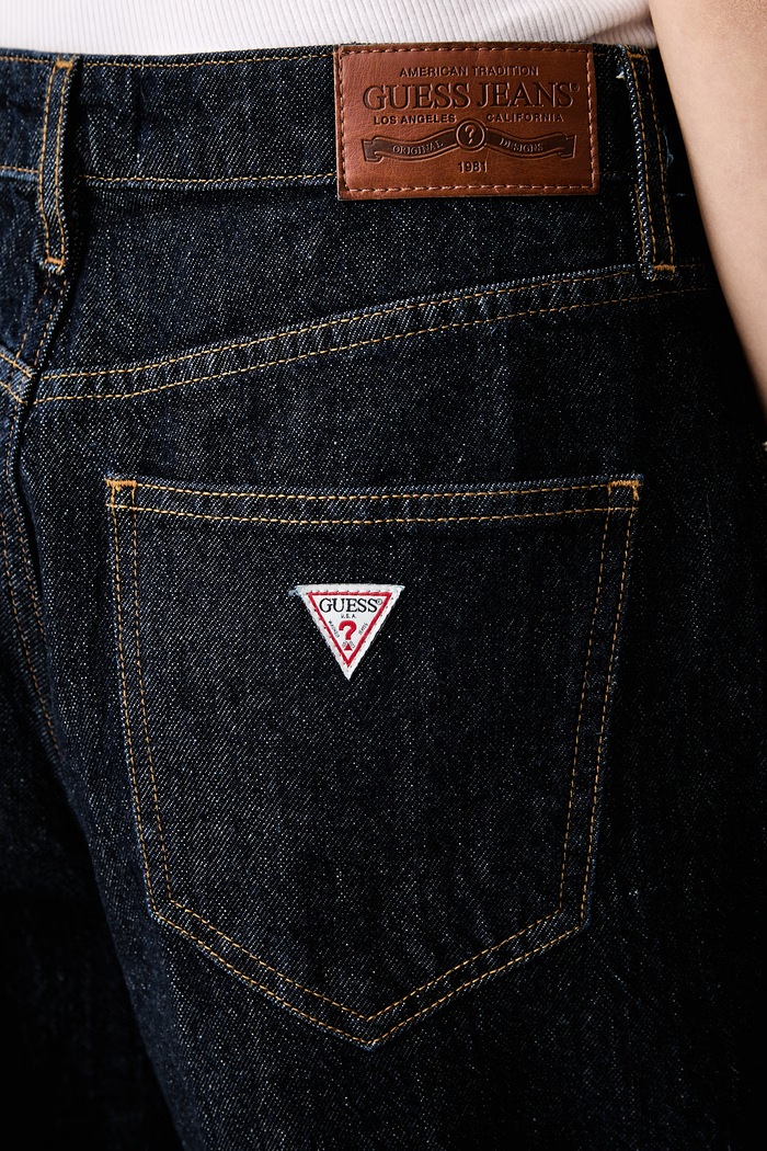 Guess Jeans джинси barrel жіночі темно-синій W6YA2X.D1187