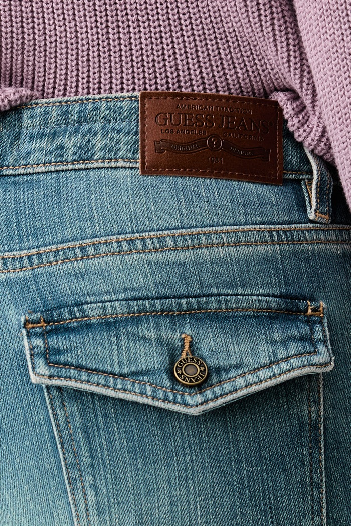 Guess Jeans rifle wide leg dámske modrá W6YA01.D1170