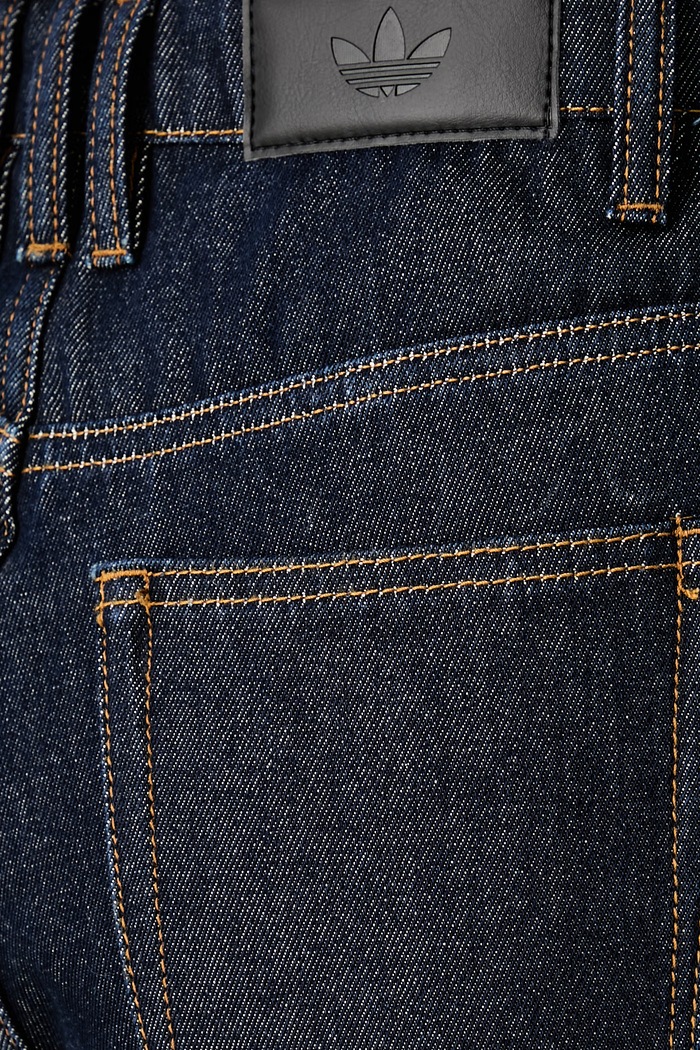 adidas Originals jeansy straight damskie Firebird granatowy KQ6489