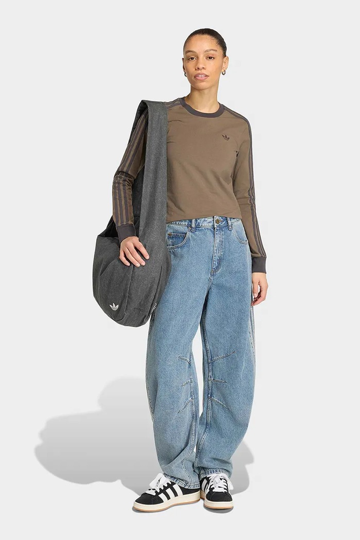 Odzież adidas Originals Jeansy barrel damskie Barrel KQ6476 niebieski