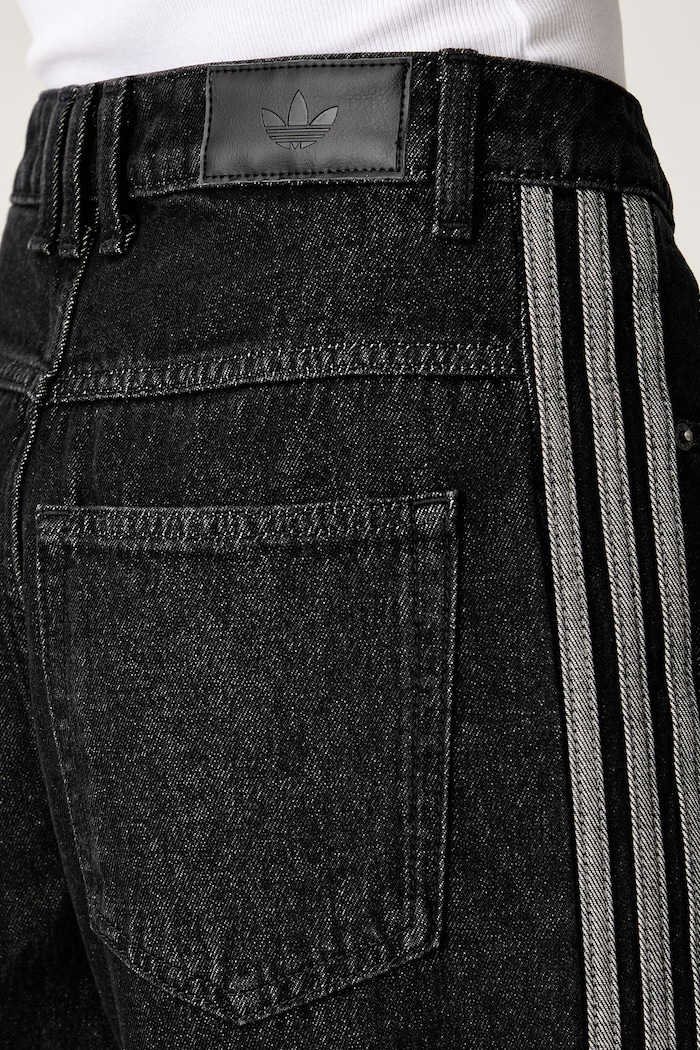 adidas Originals jeansy wide leg damskie czarny KQ6469