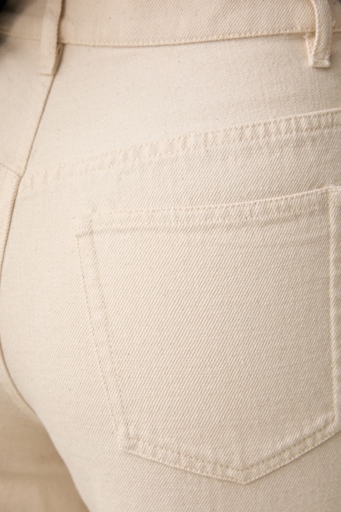 A.P.C. jeansy straight damskie beżowy COEUG.F09243