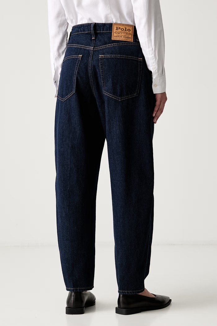 Дрехи Polo Ralph Lauren дънки tapered дамски 211B29852 тъмносин