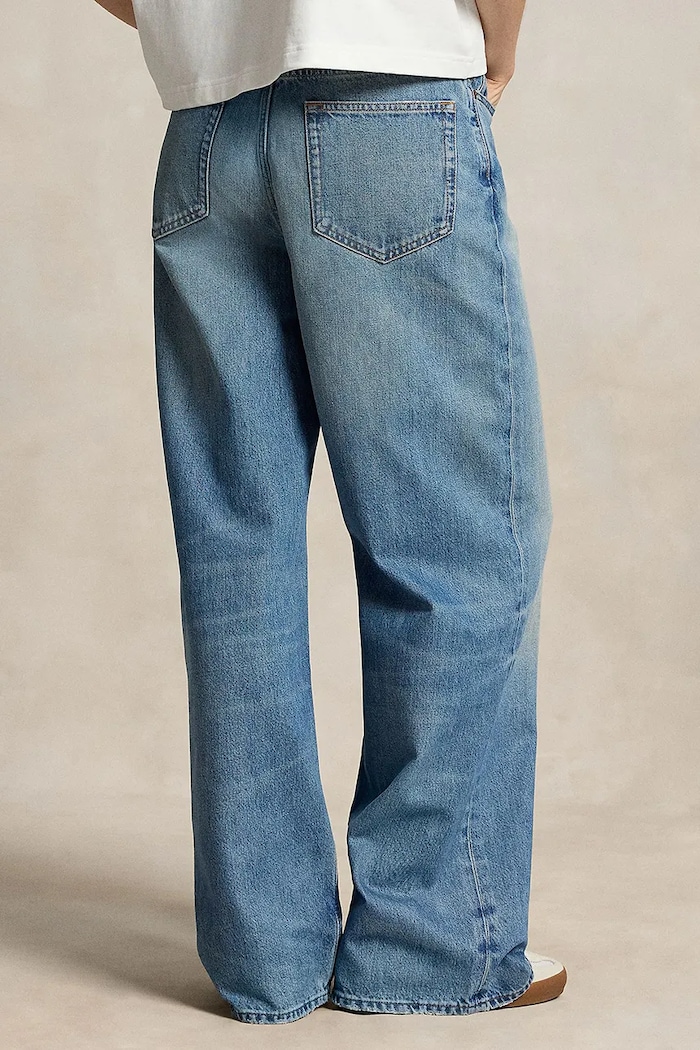 Polo Ralph Lauren jeansy wide leg damskie 211B17121 niebieski AW26