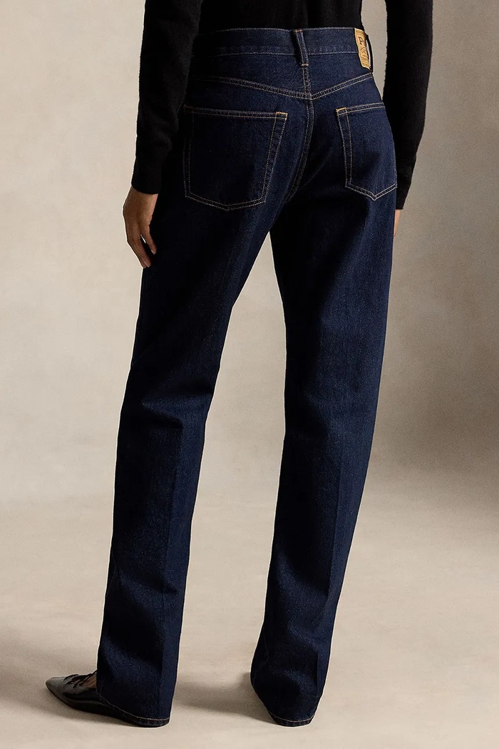 Polo Ralph Lauren jeansy straight damskie 211B17117 granatowy AW26