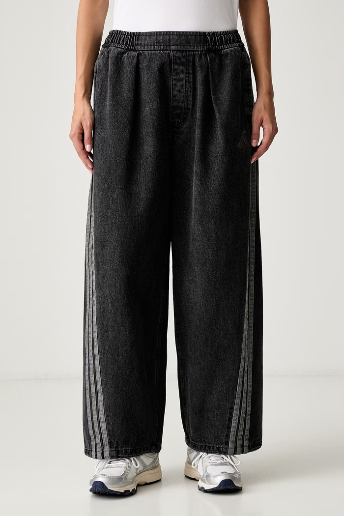 adidas τζιν wide leg γυναικεία Denim Pack μαύρο KV0620