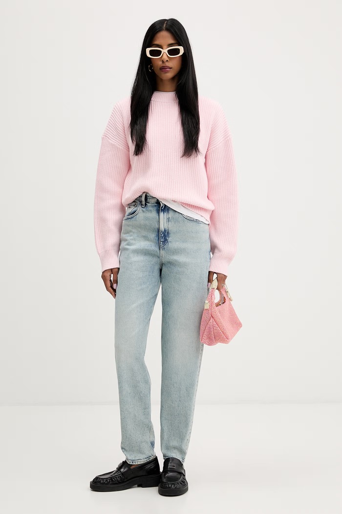 Tommy Jeans relaxed fit női DW0DW23089 kék AW26