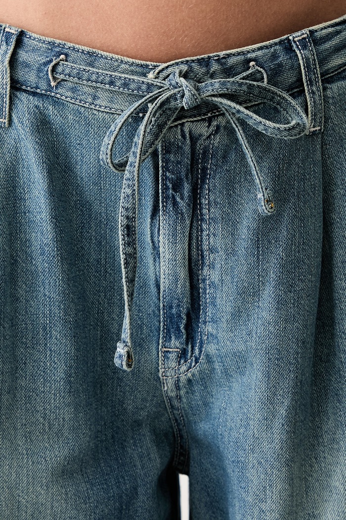 Tommy Jeans loose traperice za žene plava DW0DW23043