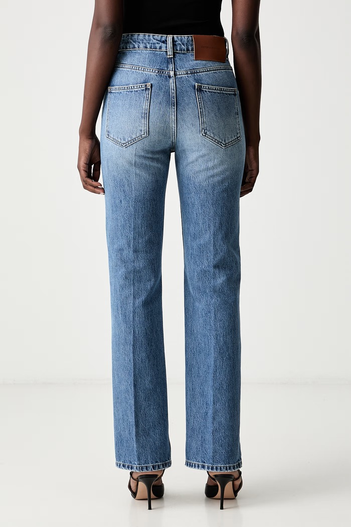 Odzież Victoria Beckham jeansy slim fit damskie Julia 1226DJE005216S niebieski