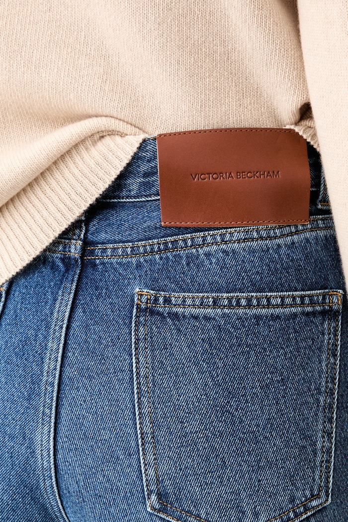 Victoria Beckham jeansy relaxed fit damskie niebieski 1326DJE007319A