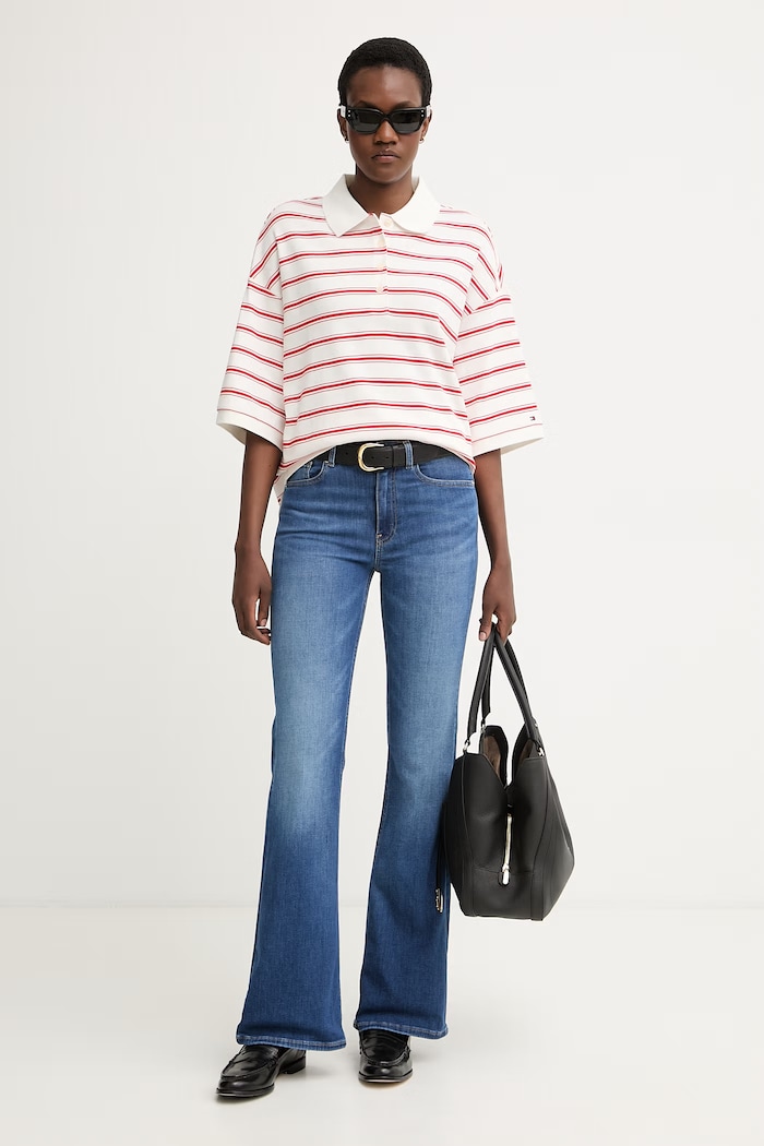 Tommy Hilfiger flare kavbojke ženske WW0WW49952 modra AW26