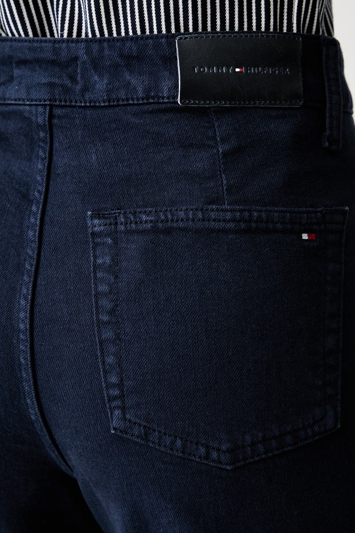 Tommy Hilfiger дънки wide leg дамски тъмносин WW0WW49949