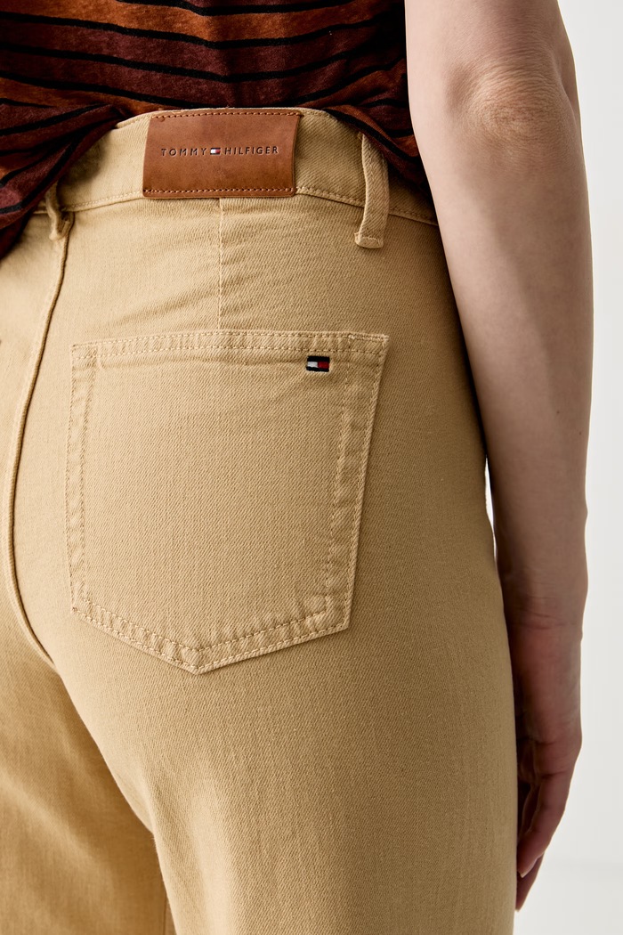 Tommy Hilfiger Τζιν wide leg Γυναικεία μπεζ WW0WW49949