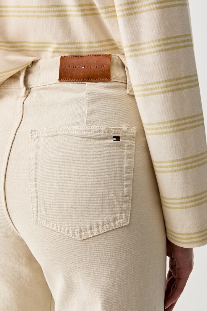 Tommy Hilfiger Τζιν wide leg Γυναικεία μπεζ WW0WW49949