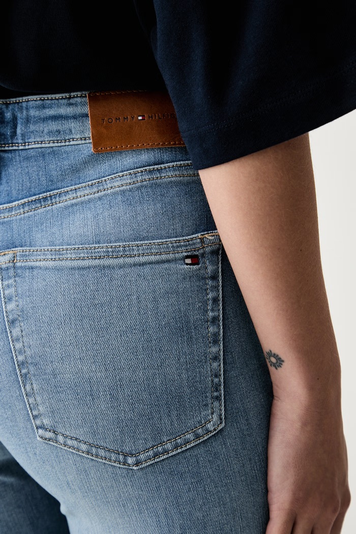 Tommy Hilfiger jeansy skinny damskie niebieski WW0WW49945