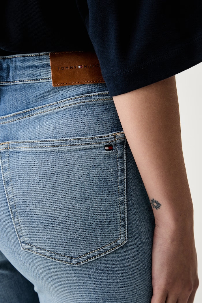 Tommy Hilfiger jeansy skinny damskie niebieski WW0WW49945