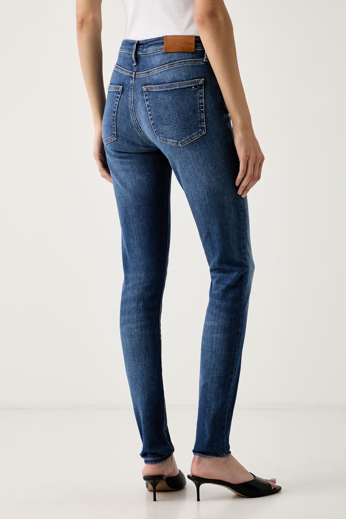 Oblečenie Tommy Hilfiger rifle skinny dámske WW0WW49945 tmavomodrá