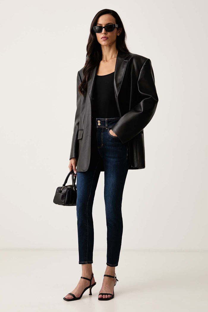 Guess Jeansy skinny damskie SHAPE UP W6YA34.D1593 granatowy AW26
