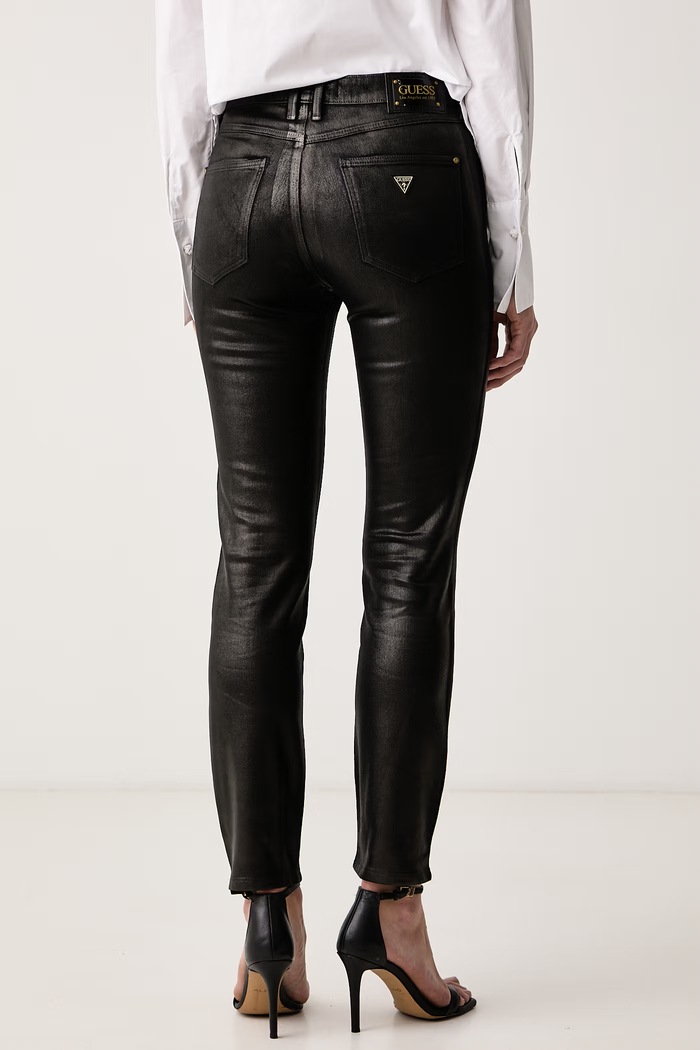 Дрехи Guess Дънки skinny дамски 1981 SKINNY W6BA46.D2586 черен
