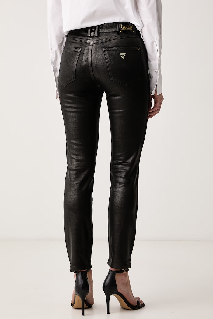 Дрехи Guess Дънки skinny дамски 1981 SKINNY W6BA46.D2586 черен