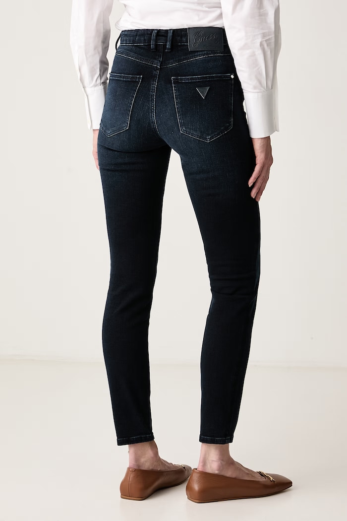Дрехи Guess Дънки skinny дамски 1981 SKINNY W6BA46.D2077 тъмносин