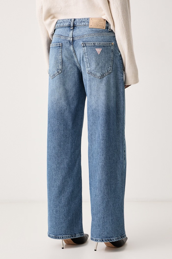 Îmbrăcăminte Guess Blugi wide leg pentru femei W6BA2K.D2577 albastru