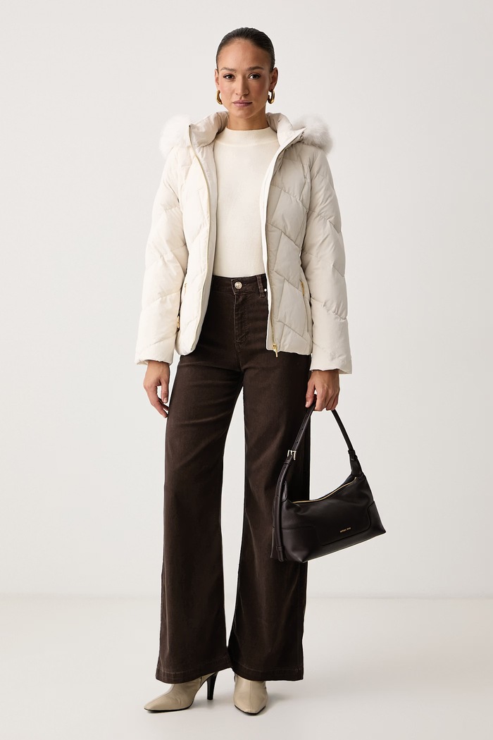 Guess Jeansy wide leg damskie BELLAGIO W6BA1C.W4354 brązowy AW26